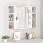 Spiegelkast 76x15x55 cm wit met LED