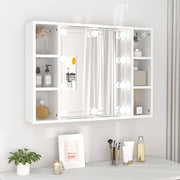 Spiegelkast 76x15x55 cm wit met LED