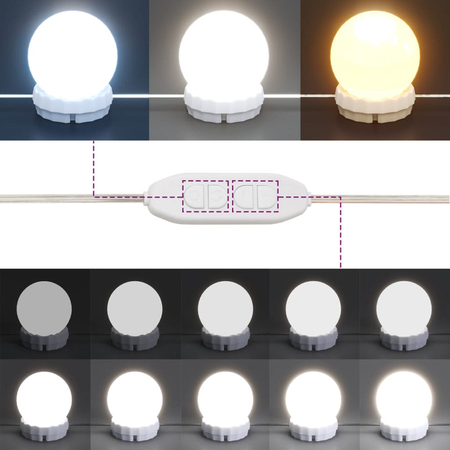 Spiegelkast Met Led-Verlichting 76X5X55 Cm Zwart