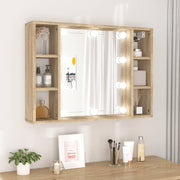 Spiegelkast 76x15x55 cm sonoma eiken led