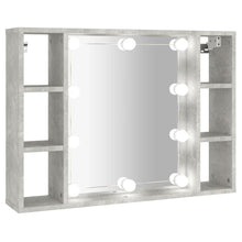 Spiegelkast Met Led-Verlichting 76X5X55 Cm Betongrijs