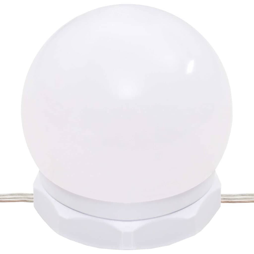 Spiegelkast met LED-verlichting 76x15x55 cm hoogglans wit