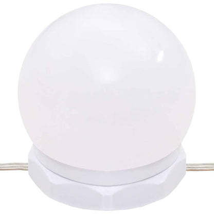 Spiegelkast met LED-verlichting 76x15x55 cm hoogglans wit