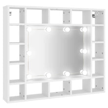 Spiegelkast Met Led-Verlichting 9X5X76,5 Cm Wit