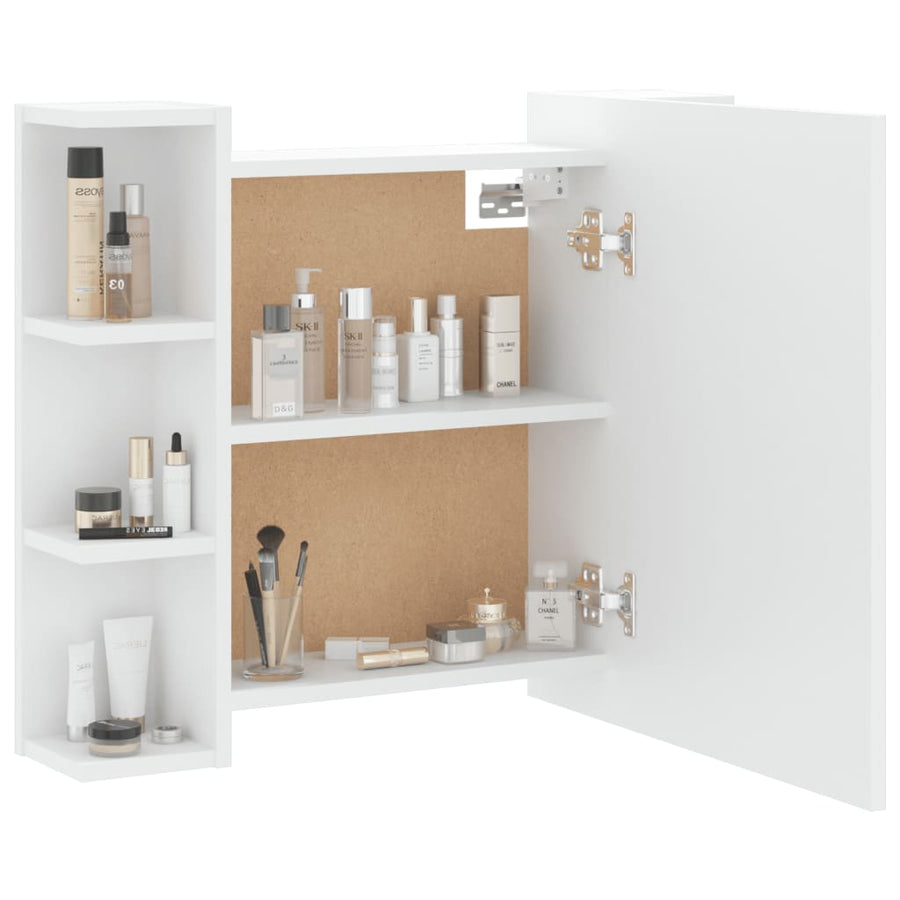 Spiegelkast Met Led-Verlichting 70X6,5X60 Cm Wit