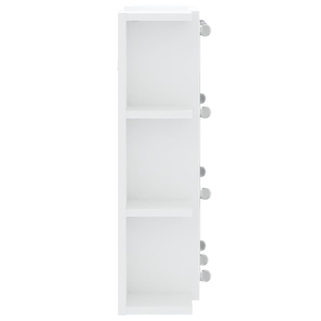 Spiegelkast Met Led-Verlichting 70X6,5X60 Cm Wit