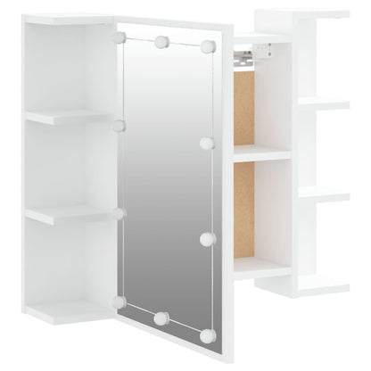 Spiegelkast Met Led-Verlichting 70X6,5X60 Cm Wit