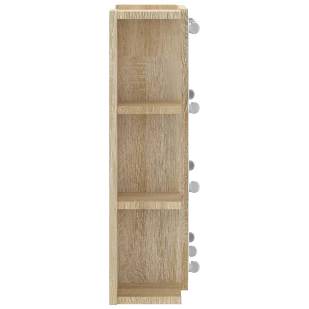 Spiegelkast Met Led-Verlichting 70X6,5X60 Cm Kleur Sonoma eiken