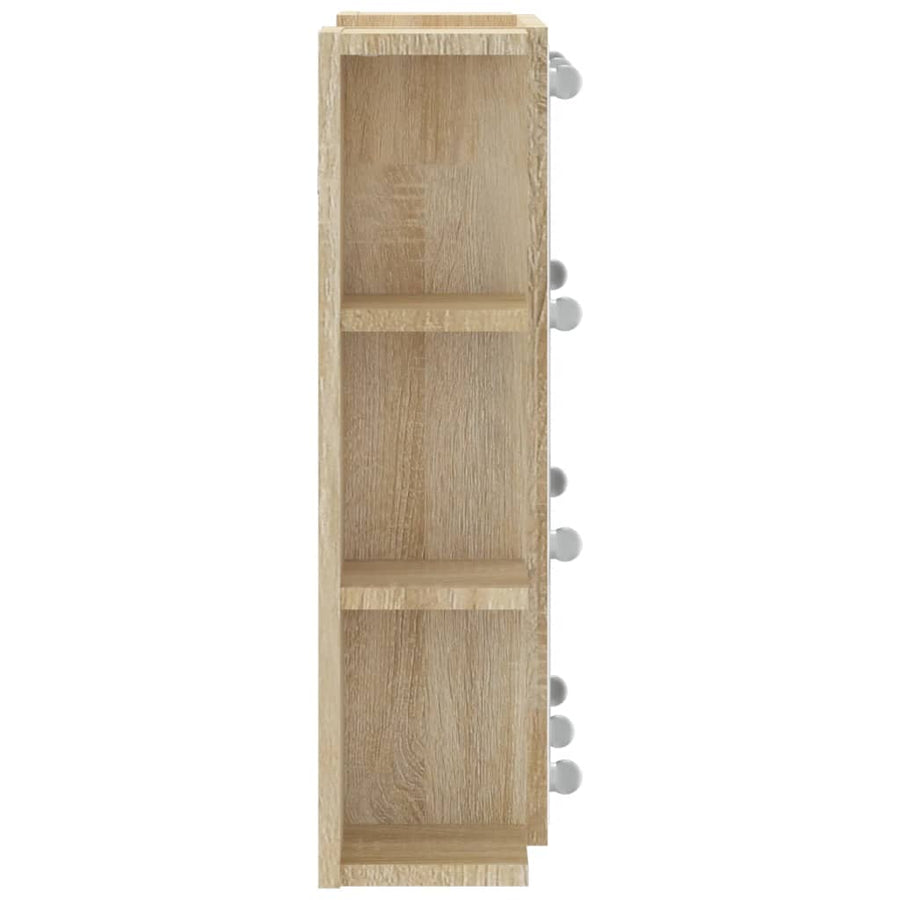 Spiegelkast Met Led-Verlichting 70X6,5X60 Cm Kleur Sonoma eiken