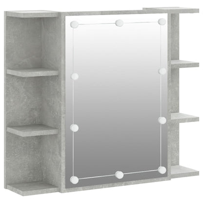 Spiegelkast Met Led-Verlichting 70X6,5X60 Cm Betongrijs