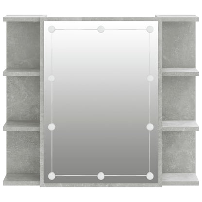 Spiegelkast Met Led-Verlichting 70X6,5X60 Cm Betongrijs