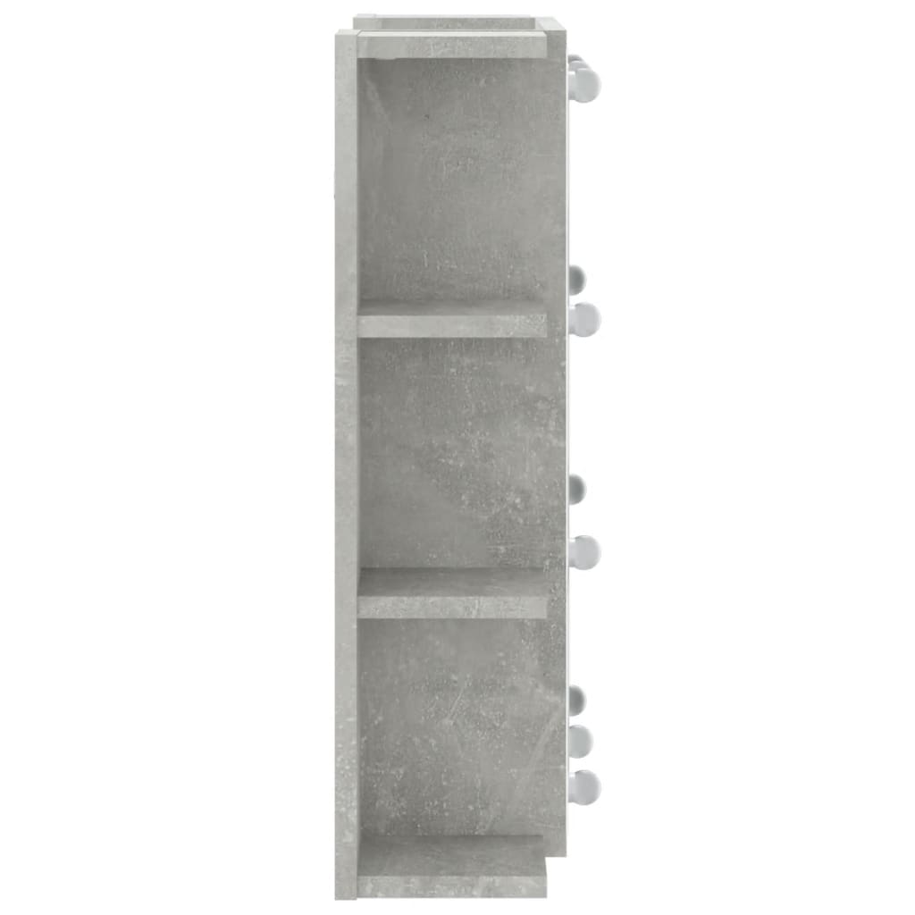 Spiegelkast Met Led-Verlichting 70X6,5X60 Cm Betongrijs
