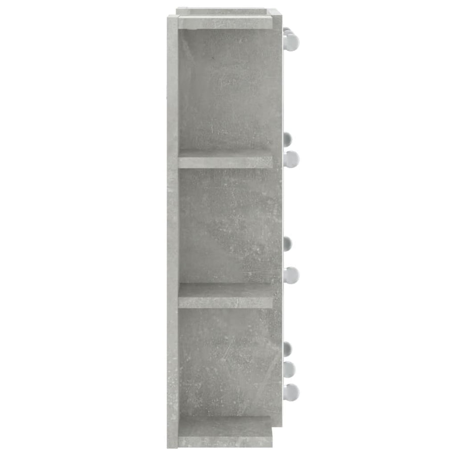 Spiegelkast Met Led-Verlichting 70X6,5X60 Cm Betongrijs