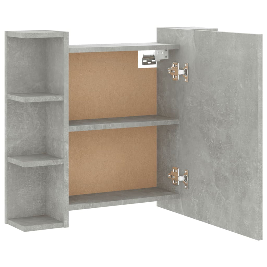 Spiegelkast Met Led-Verlichting 70X6,5X60 Cm Betongrijs