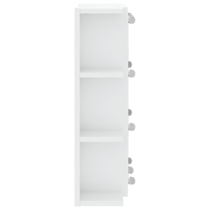 Spiegelkast Met Led-Verlichting 70X6,5X60 Cm Hoogglans wit