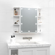 Spiegelkast 70x16,5x60 cm hoogglans wit LED