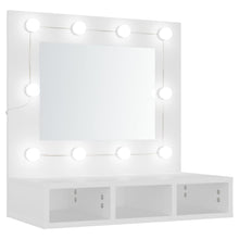 Spiegelkast Met Led-Verlichting 60X3,5X62 Cm Wit