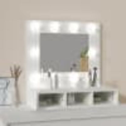 Spiegelkast Met Led-Verlichting 60X3,5X62 Cm Wit