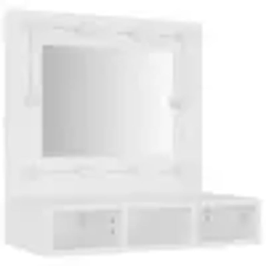 Spiegelkast Met Led-Verlichting 60X3,5X62 Cm Wit