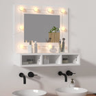 Spiegelkast 60x31,5x62 cm wit met LED