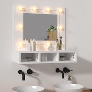 Spiegelkast 60x31,5x62 cm wit met LED
