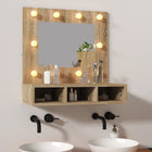 Mirror cabinet with LED lighting 60x31.5x62 cm Sonoma oak colour