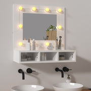 Spiegelkast 60x31,5x62 cm hoogglans wit led