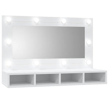 Spiegelkast Met Led-Verlichting 90X3,5X62 Cm Wit
