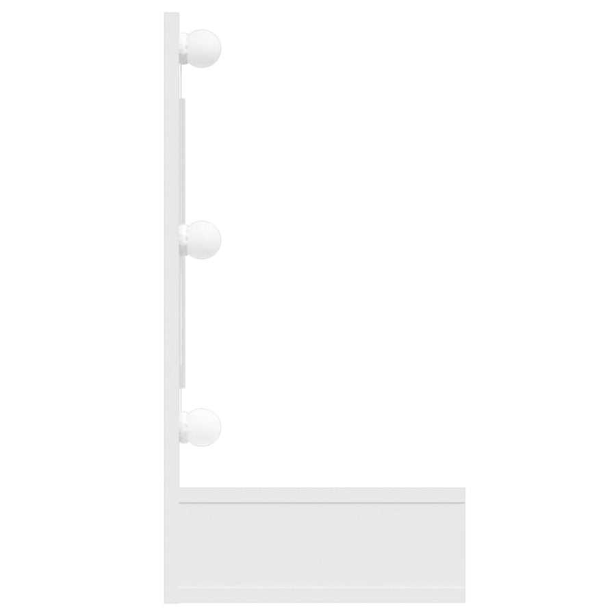 Spiegelkast Met Led-Verlichting 90X3,5X62 Cm Wit