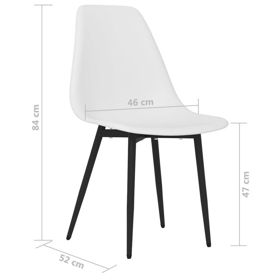Eetkamerstoelen Pp 2 Wit