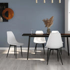 Dining chairs 4 pcs PP white