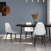 Eetkamerstoelen 4 st PP wit 46x52x84 cm