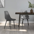 Dining chairs 2 pcs PP grey
