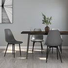 Dining chairs 4 pcs PP grey