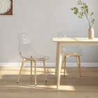 Eetkamerstoelen 2 st PET transparant 46x52x84 cm