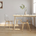 Eetkamerstoelen 4 st PET transparant 46x52x84 cm