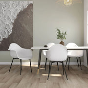 Dining chairs 4 pcs PP white