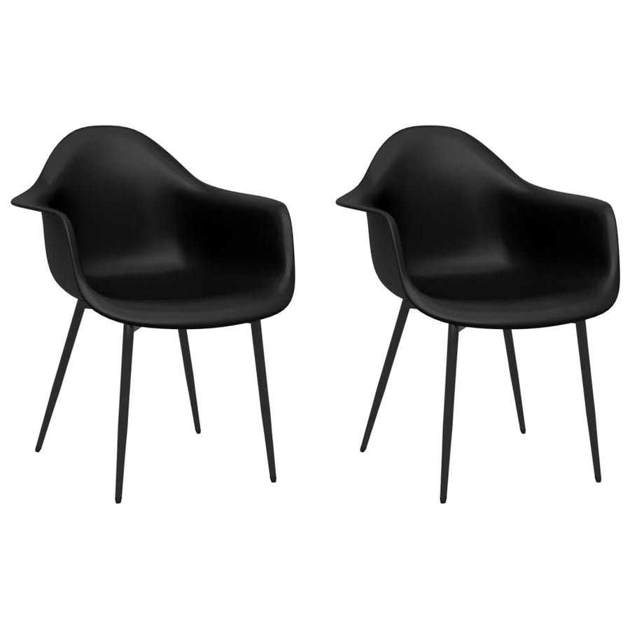 Eetkamerstoelen Pp 2 Zwart