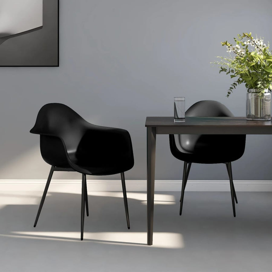 Eetkamerstoelen Pp 2 Zwart