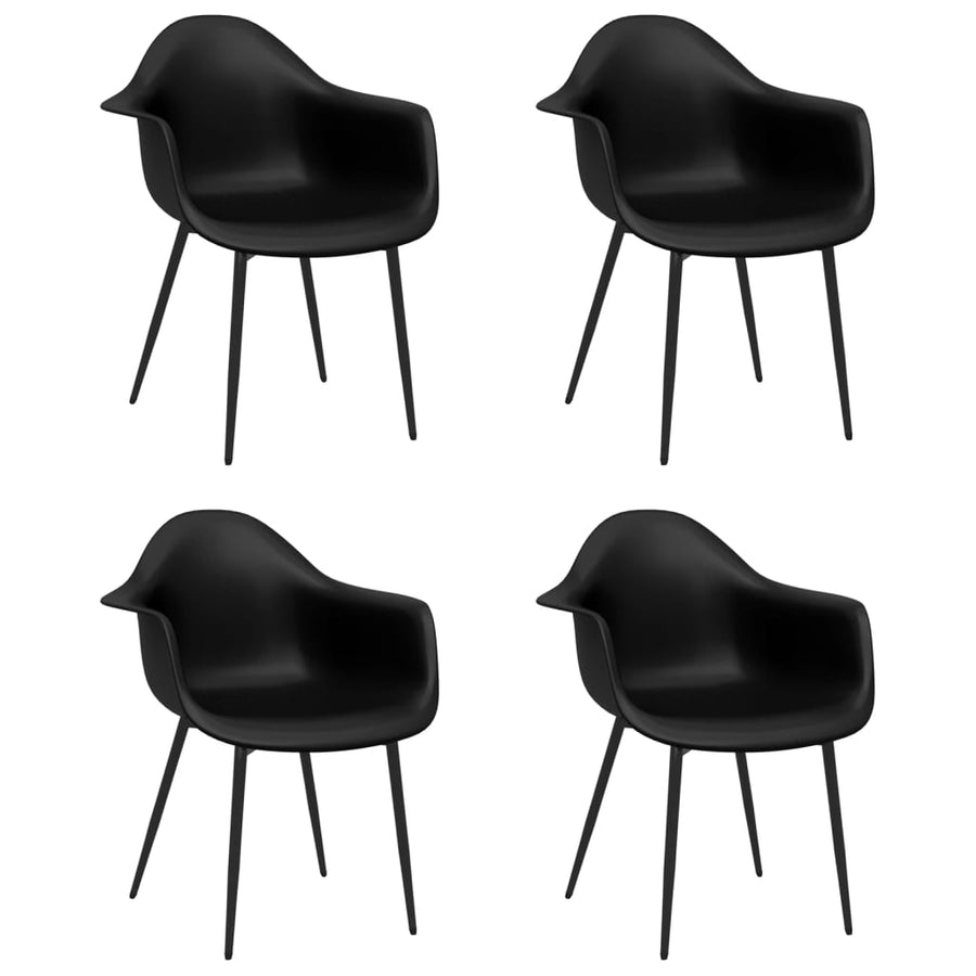 Eetkamerstoelen Pp 4 Zwart