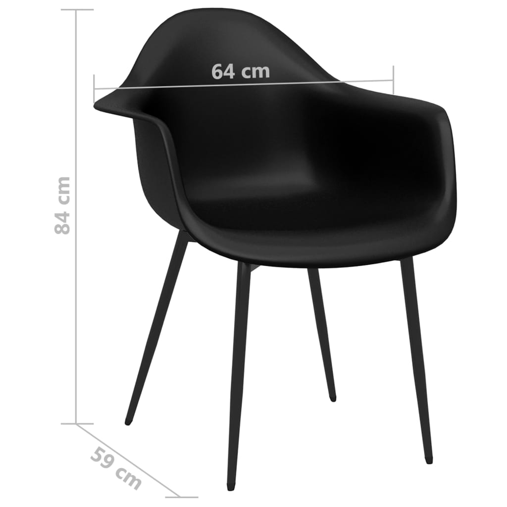 Eetkamerstoelen Pp 4 Zwart