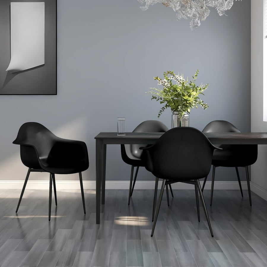 Eetkamerstoelen Pp 4 Zwart