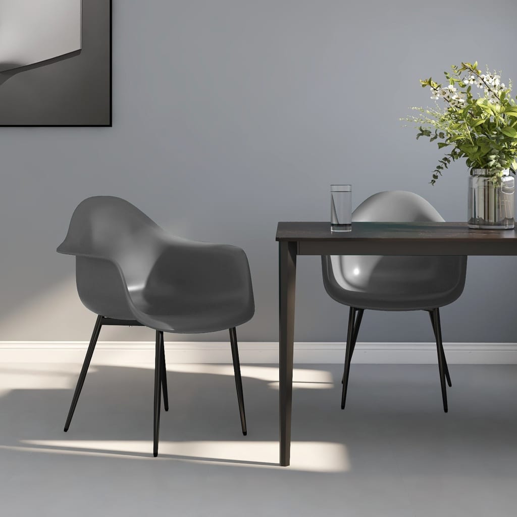 Eetkamerstoelen Pp 2 Grijs