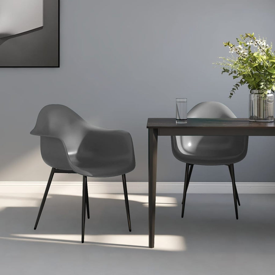 Eetkamerstoelen Pp 2 Grijs