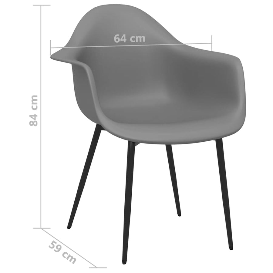Eetkamerstoelen Pp 4 Grijs