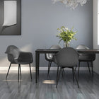 Eetkamerstoelen 4 stuks PP grijs 64x59x84 cm