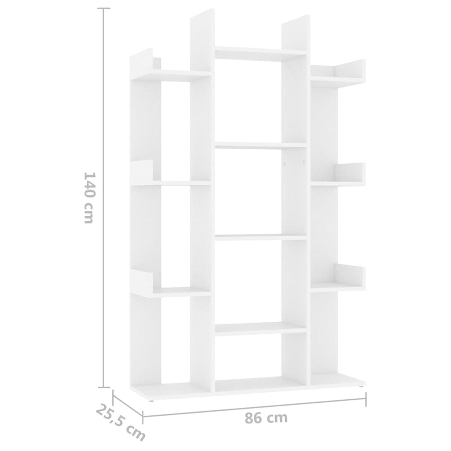 Boekenkast 86X25,5X40 Cm Bewerkt Hout Wit