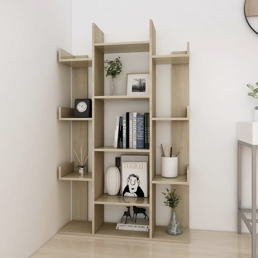 Boekenkast 86X25,5X40 Cm Spaanplaat Kleurig Sonoma eiken