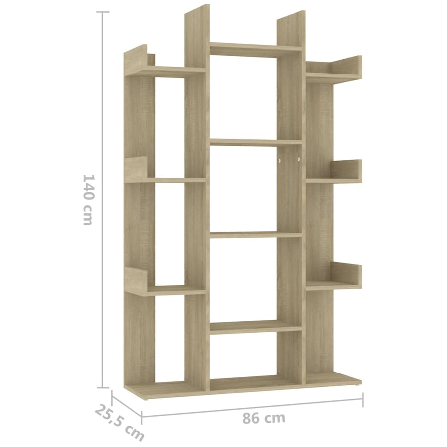 Boekenkast 86X25,5X40 Cm Spaanplaat Kleurig Sonoma eiken
