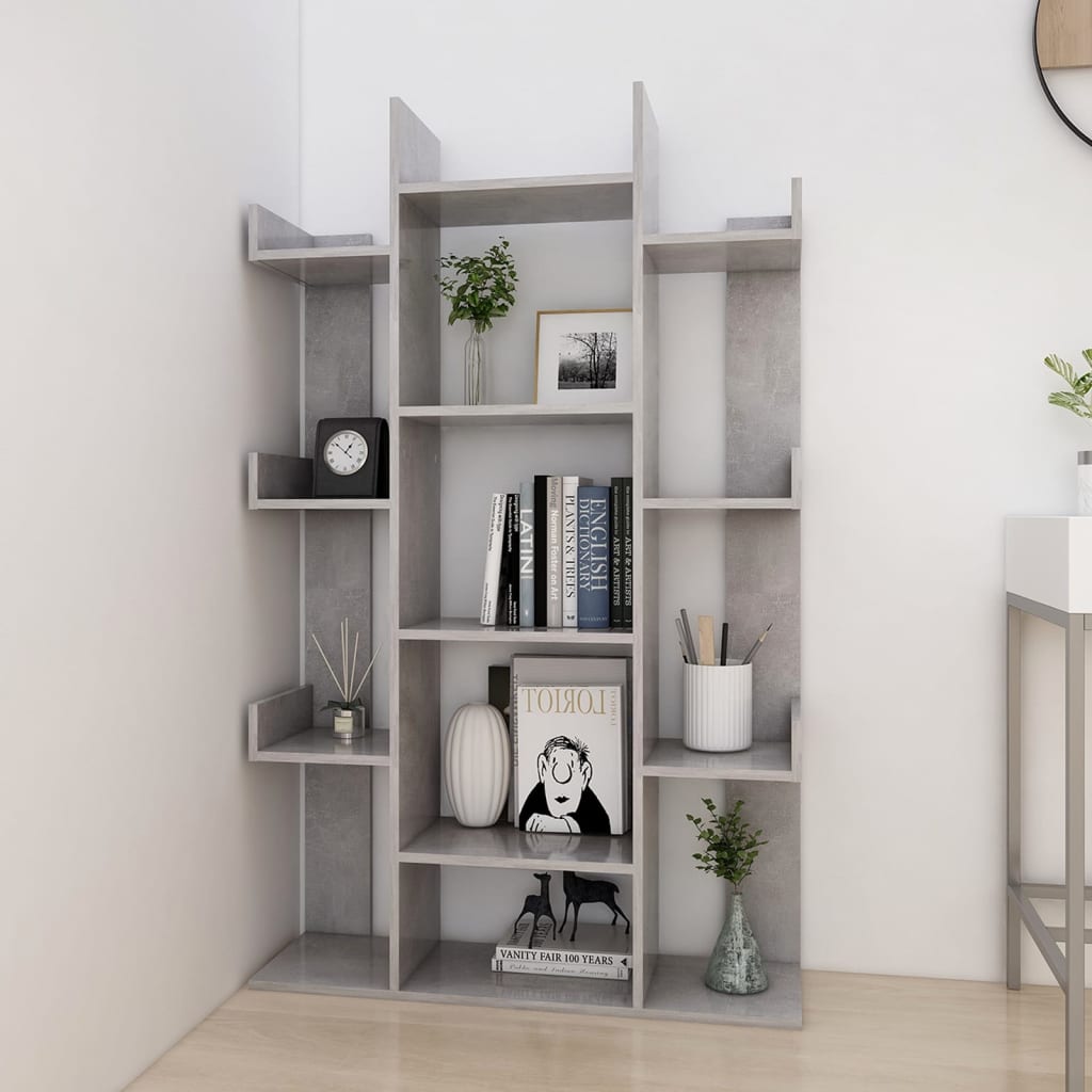 Boekenkast 86X25,5X40 Cm Spaanplaat Betongrijs